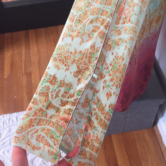 Maeve Cleome Watercolor Silk dress - Picture 7 of 8